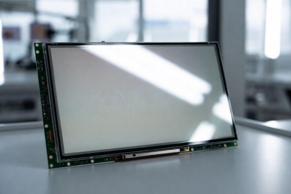 Anti-glare AG LCD display module showing reduced reflections and improved readability under bright ambient light