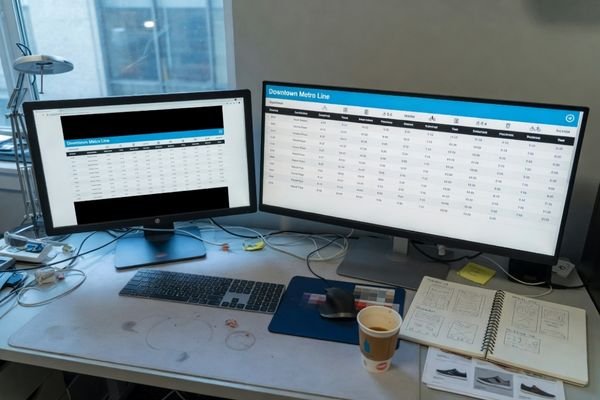 An infographic comparing the aspect ratio of a standard 16:9 display to a very wide bar type display