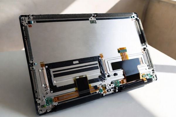 An image showing a custom metal bezel on a high-brightness display acting as a heat sink to draw heat away from the LEDs