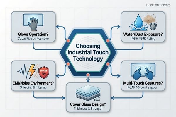 Decision process for industrial LCD module touch integration