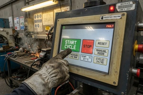 Resistive touch LCD module for glove and stylus operation