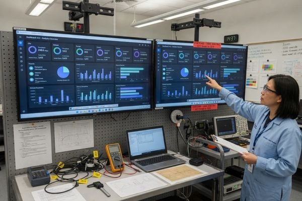 An image comparing two stretched LCD displays: one shows a crisp, perfectly scaled UI, while the other shows a distorted, stretched image