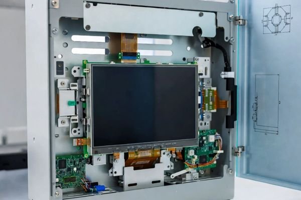 Off-the-shelf LCD module failing in real equipment project with adapter boards, custom brackets, and enclosure integration issues