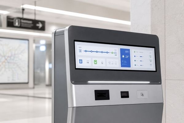 21.5-inch bar LCD module integrated into a smart terminal for public information display