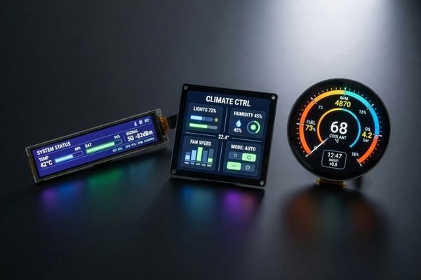 Custom-shaped LCD modules for industrial device integration