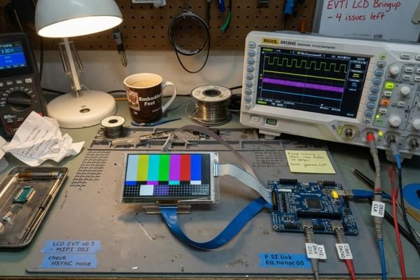 Engineering validation test for custom LCD module