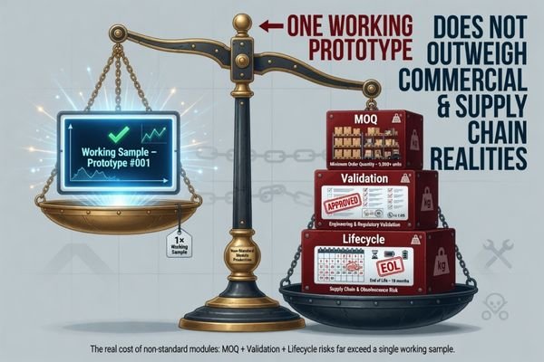 Managing MOQ validation and lifecycle risk for non-standard LCD modules