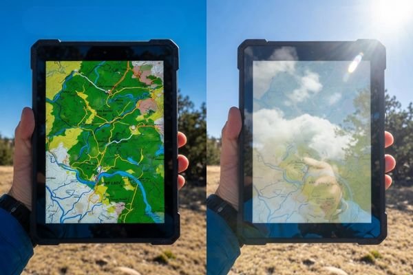 Optical bonding vs air gap LCD module readability comparison in sunlight