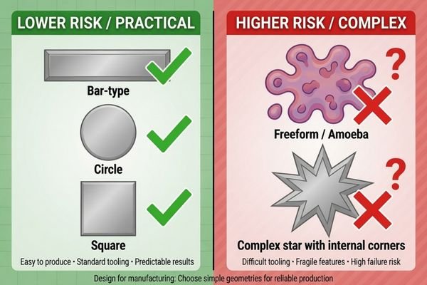 Practical and high-risk custom LCD module shapes