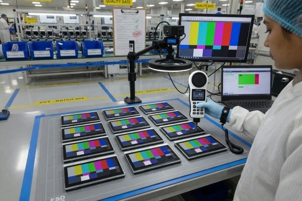 PVT production validation for LCD modules