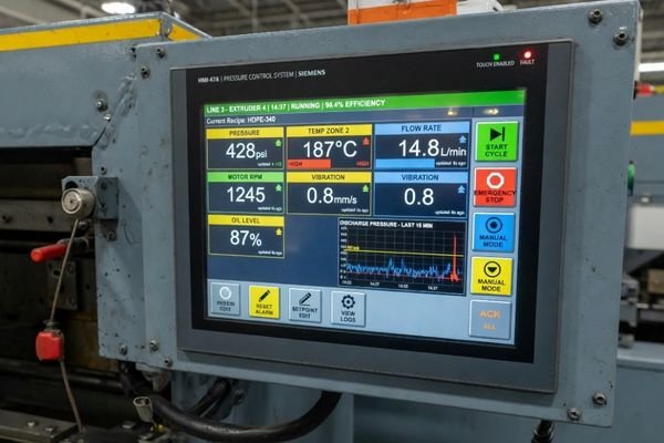 Square LCD module for industrial control panel UI