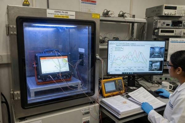 Thermal validation before production for high brightness LCD module